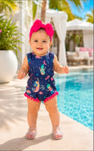 Load image into Gallery viewer, Mermaid Pom Pom Romper