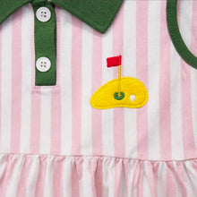 Load image into Gallery viewer, Pink Stripe Masters Inspired Golf Dress