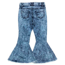 Load image into Gallery viewer, Acid Wash Denim Flare Jeans