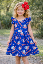 Load image into Gallery viewer, Retro Texas Rangers Dress