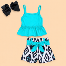 Load image into Gallery viewer, Turquoise Southwest Shorts Set