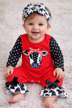Load image into Gallery viewer, Bandana Cow Romper
