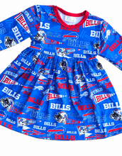 Load image into Gallery viewer, Buffalo Bills Long Sleeve Dress
