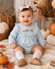 Load image into Gallery viewer, Preppy Fall Embroidered Romper