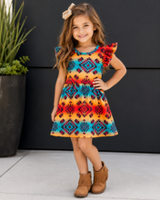 Load image into Gallery viewer, Aztec Sunset Dress