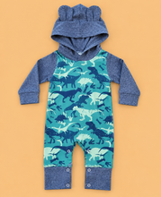 Load image into Gallery viewer, Dinosaur Hooded Romper