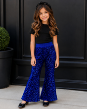 Load image into Gallery viewer, Blue Sequin Bell Bottoms