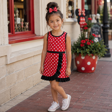 Load image into Gallery viewer, Red Polka Dot Skort Dress
