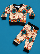 Load image into Gallery viewer, Black Aztec Jogger Set