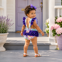 Load image into Gallery viewer, Floral Bubble Romper
