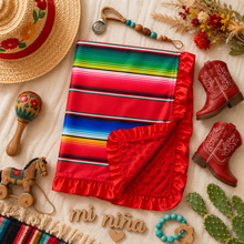 Load image into Gallery viewer, Red Serape Minky Blanket
