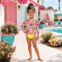 Load image into Gallery viewer, Floral Rash Guard Swimsuit