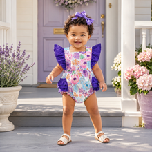 Load image into Gallery viewer, Floral Bubble Romper