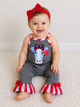 Load image into Gallery viewer, Girl's American Cow Romper