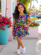 Load image into Gallery viewer, Neon Leopard Dress