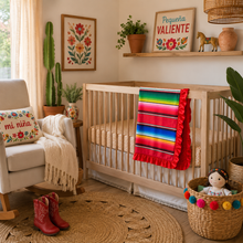 Load image into Gallery viewer, Red Serape Minky Blanket