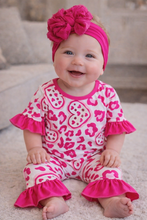 Load image into Gallery viewer, Leopard &amp; Hearts Romper
