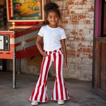 Load image into Gallery viewer, Red Stripes Flare Jeans