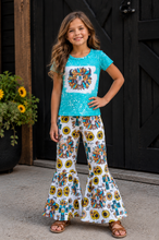 Load image into Gallery viewer, Skull &amp; Sunflower Bell Bottom Set