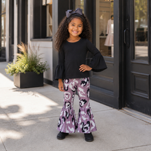 Load image into Gallery viewer, Grey Leopard Bell Bottom Set