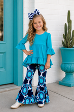 Load image into Gallery viewer, Turquoise Cow Bell Bottom Set