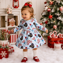 Load image into Gallery viewer, Candy Cane Disney Christmas Dress