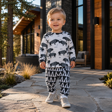Load image into Gallery viewer, Black Buffalo Pants Set