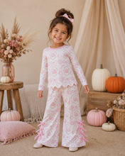 Load image into Gallery viewer, Pink Heirloom Pumpkin Wide Leg Pants Set
