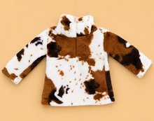 Load image into Gallery viewer, Cow Print Sherpa