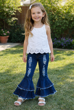 Load image into Gallery viewer, Denim Double Bell Bottoms