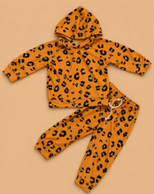 Load image into Gallery viewer, Leopard Hooded Jogger Set