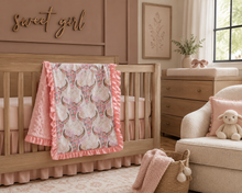 Load image into Gallery viewer, Floral Skull Minky Blanket