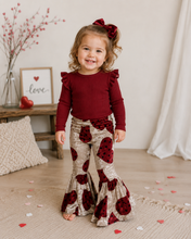 Load image into Gallery viewer, Cream Velvet Bell Bottoms