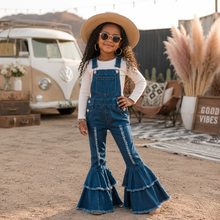 Load image into Gallery viewer, Bell Bottom Denim Overalls