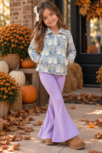 Load image into Gallery viewer, Floral Ghosts Pastel Halloween Flare Pants Set