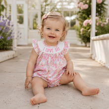 Load image into Gallery viewer, I Love Dad Smock Bubble Romper