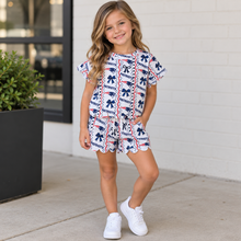 Load image into Gallery viewer, Patriots Scallop Hem Shorts Set