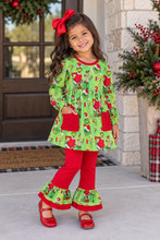 Load image into Gallery viewer, Grinch Christmas Pants Set