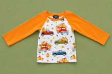 Load image into Gallery viewer, Vintage Trucks and Pumpkins Shirt
