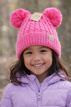 Load image into Gallery viewer, KIDS Solid Double Pom Beanie