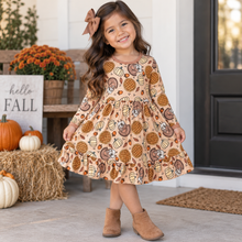 Load image into Gallery viewer, Turkey &amp; Pie Thanksgiving Dress