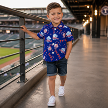 Load image into Gallery viewer, Boys Baseball Texas Rangers Button Up Shirt | Game Day Boutique Outfit