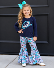 Load image into Gallery viewer, Turquoise Howdy Bell Bottom Set