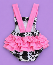 Load image into Gallery viewer, Cow Bubble Romper