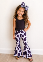 Load image into Gallery viewer, Black Tank Cow Bell Bottom Set
