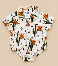 Load image into Gallery viewer, Longhorn &amp; Cactus Onesie