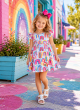 Load image into Gallery viewer, Colorful Rainbows Dress