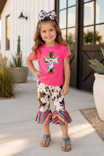 Load image into Gallery viewer, Cow &amp; Serape Cross Capri Set