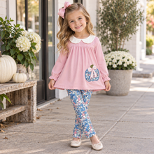 Load image into Gallery viewer, Pink Pumpkin Floral Legging Set