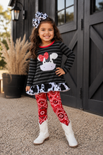 Load image into Gallery viewer, Red Bandana Cow Legging Set